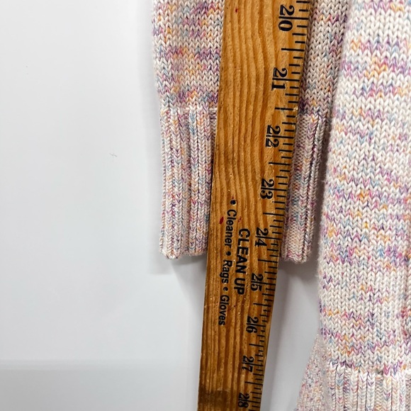 Talbots Cardigan Womens XS Light Heathered Pink Purple Open Front Knit Pocket - Picture 5 of 11